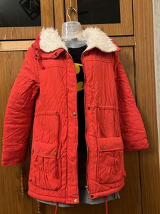 Red Warm Over Coat With Fur Lining Inside