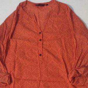 Rangmanch Orange Print Top XL