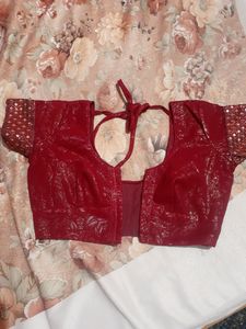 Lehenga Saree With Matching Jewellery.