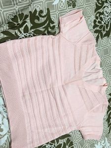 Peach Knit Top