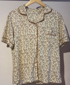 Floral Print Pajama Top
