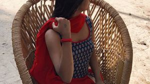 90s Navy,Cherry Red kurti