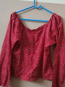 Kotty Graphic Print Sweetheart Neck Top XL