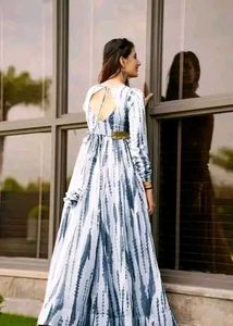 Anarkali Elegant Tie-Dye Kurta