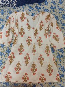 Floral Print Cotton Kurti