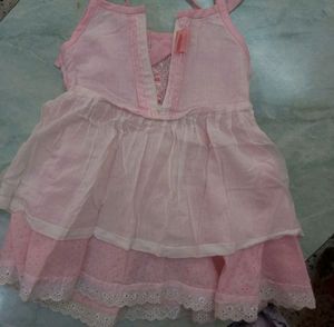 Party Wear Baby Pink Frock