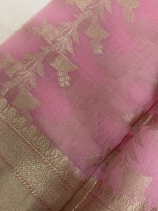 2 mtr Baby pink banarasi fabric