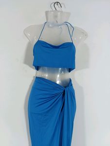 Blue Plain Casual Co Ords (Women)