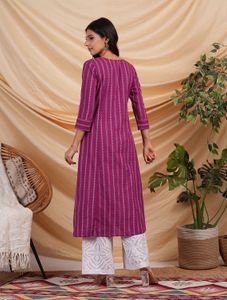 Striped Women's Kurta