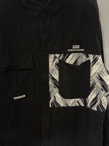 Unique Black Button-Down Shirt