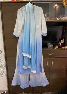White Embroidered Kurti Set