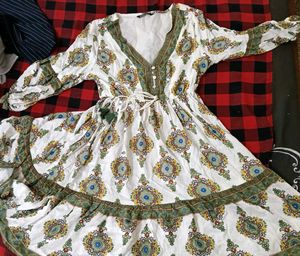 Boho Print V-Neck Dress