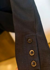 Black Cotton Blazer For Men