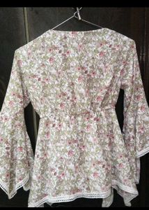 Floral Lace Trim Top