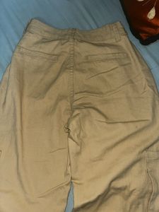Beige Urbanic Wide Leg Cargo Jeans
