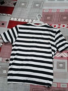 Striped Knot-Front Tee