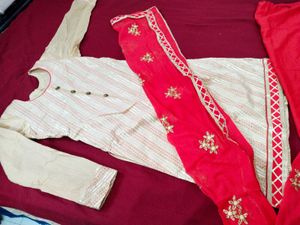 Elegant Kurta pant and dupatta with gotta patti be