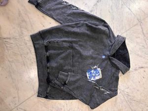 Acid Wash Graphic Hoodie