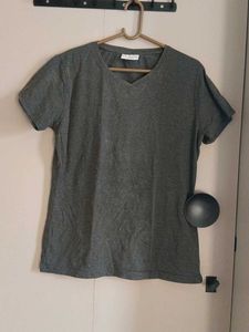 Gray V-Neck T-Shirt