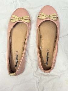 Cute Pink Bow Ballerina Flats