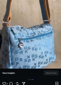 Blue sling bag