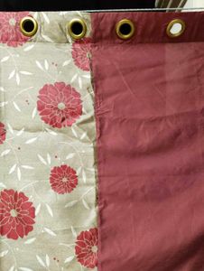 Floral &amp; Solid Curtain Panel Imported