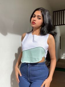 Two-Tone Crop Tank Top