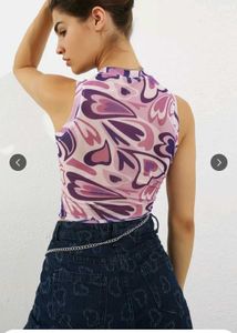 URBANIC Abstract Print Crop Top