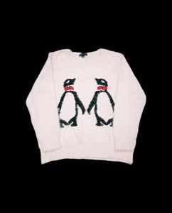 Penguin Fuzzy Knit Sweater