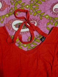 Red Long Sleeve Top