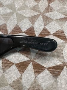 Loewe Oversized Black Visor Sunglasses with Gold