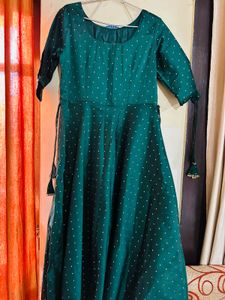 Emerald Green Polka Dot Dress