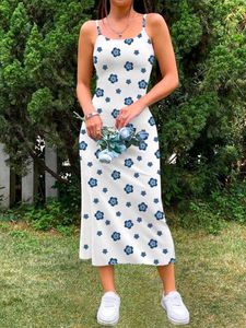 Floral Print Midi Slip Dress