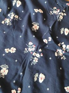 Floral Print Navy Tee