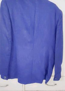 Stylish Blue Blazer with Black Trim