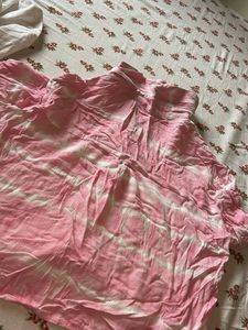 Pink &amp; White Tie-Dye Shirt
