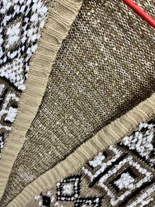 Golden Sequinned Shrug Sweater