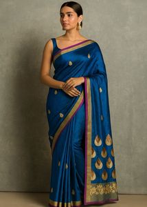 Elegant Blue Silk Saree