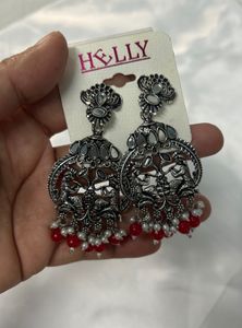 Oxidized  Jhumka Earrings