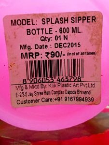 PINK WATER BOTTLE FOR SALE !!