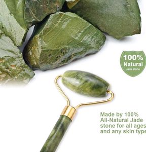 Dark Green Real Jade Face Massager Roller – UNUSED