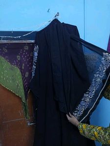 Embroidered Abaya nida fabric