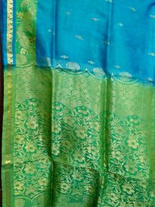 An Used Kanjeevaram Saree With Few Stains,