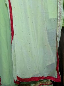 Elegant Green Embroidered Suit