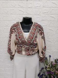 Off-white Printed Top