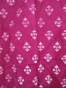Pink Printed Short Sleeve Dress