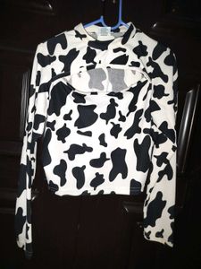 Cow Print Crop Top