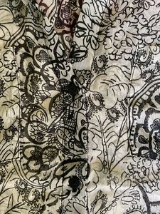 Abstract Print Sheer Shirt Style Top