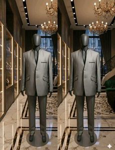 Sale📍 Gray Mandarin Collar Suit