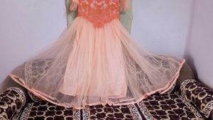 Very Beautiful Pich Colour Long Gown